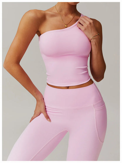 One Shoulder Sports Bra