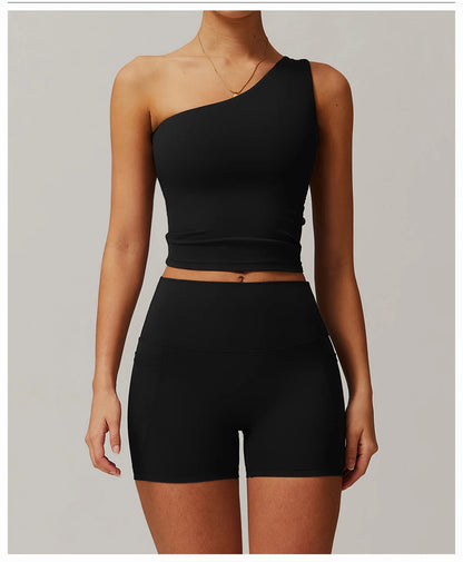 One Shoulder Sports Bra