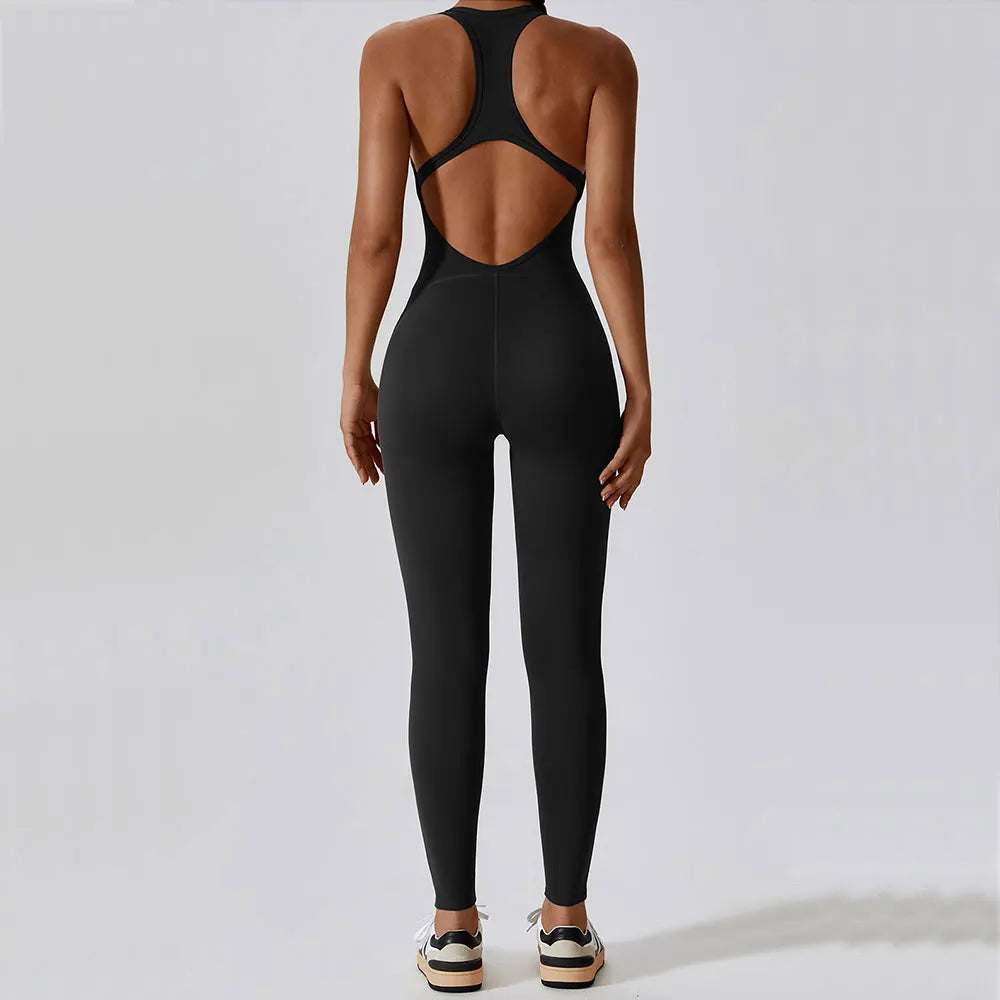Women’s Yoga Jumpsuit – Push-Up Activewear Bodysuit