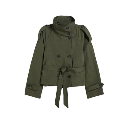 Belted Stand Collar Coat – Autumn 2025