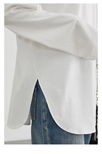 Casual U-Neck Long Sleeve Tee – Spring/Autumn 2025 Collection