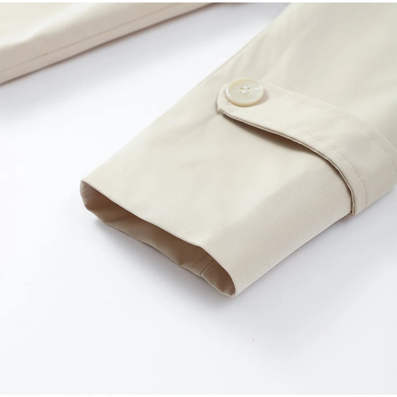 Lace-Up Cropped Trench Coat – Fall 2025