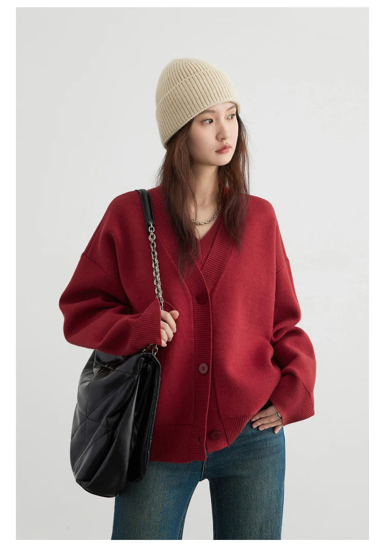 V-Neck Knit Cardigan – Spring 2025