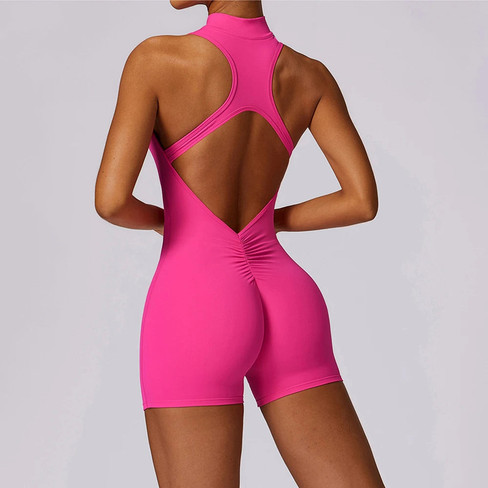 Women’s Zipper Yoga Jumpsuit