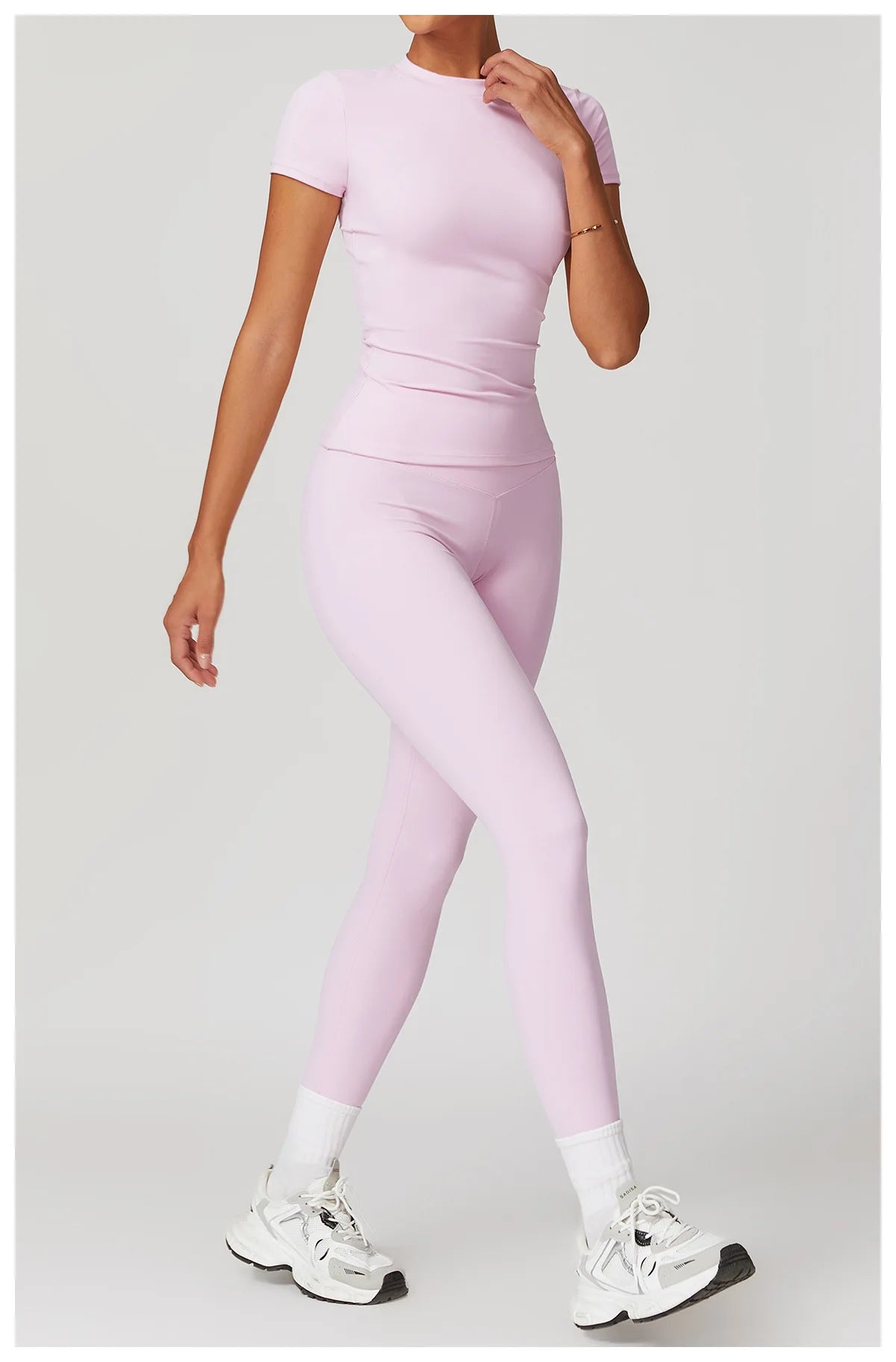 Women’s 2PCS Yoga Skirt Set – Short Sleeve Crop Top and High Waist Leggings