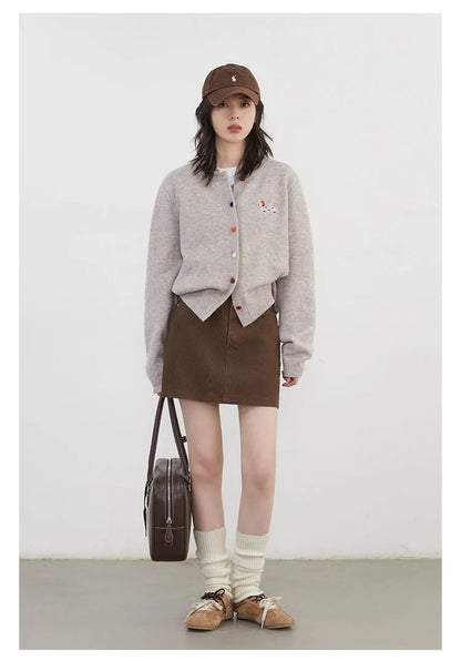 Embroidered Love Button Cardigan – Spring/Autumn 2025 Collection