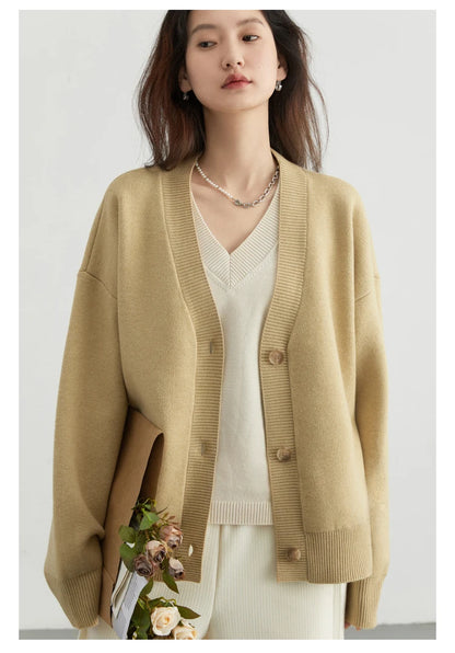 V-Neck Knit Cardigan – Spring 2025