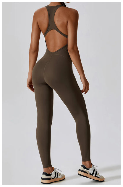 Women’s Yoga Jumpsuit – Push-Up Activewear Bodysuit