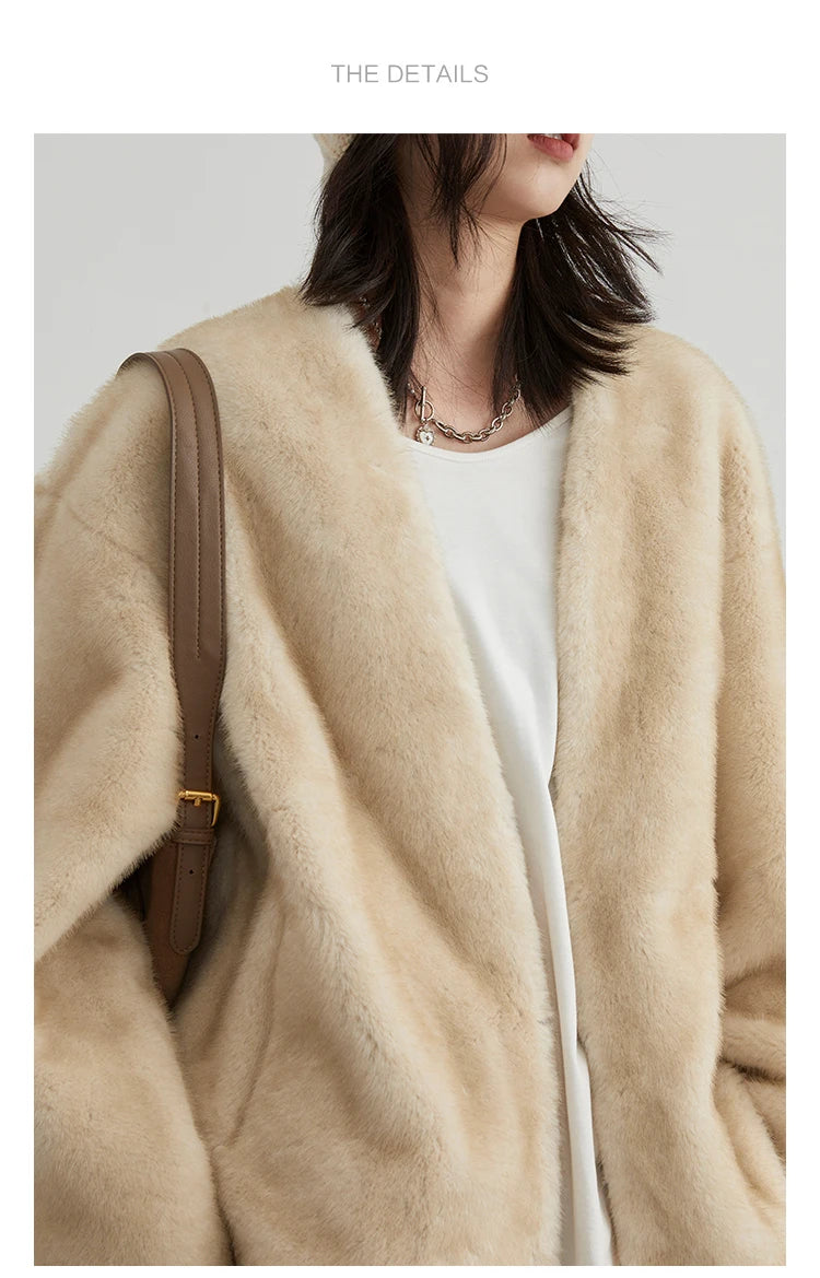 Plush V-Neck Jacket – Winter 2025