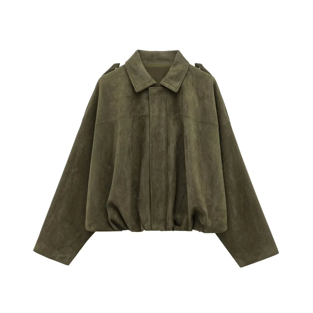 Faux Suede Jacket Women