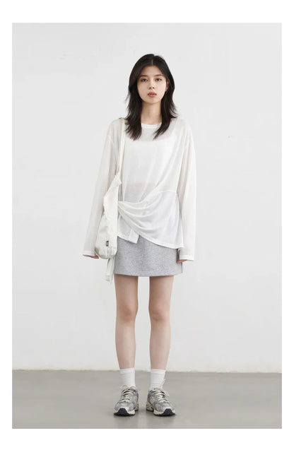 Elegant Long Sleeve Pullover Tee – Spring 2025 Collection