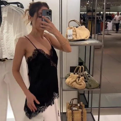 Lace Satin Camisole – Summer Party Top