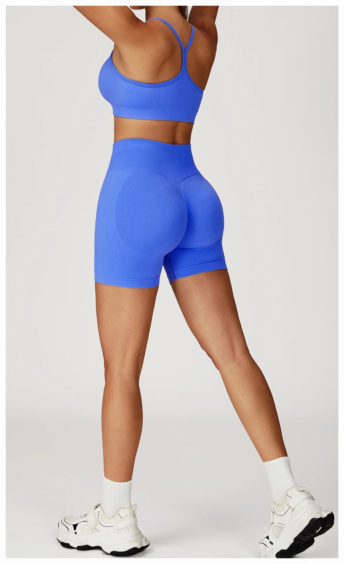 Women’s 2PCS Seamless Yoga Set – Zipper Long Sleeve Crop Top and High Waist Leggings