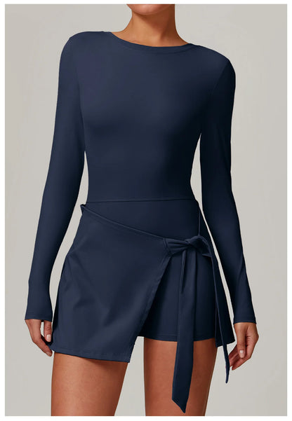 One-Piece Long Sleeve Yoga Jumpsuit