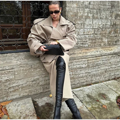 Lace-Up Cropped Trench Coat – Fall 2025