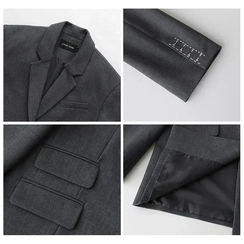 Embroidered Cuff Blazer – Winter Collection