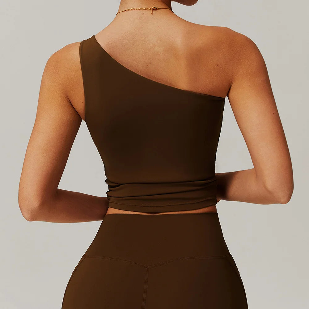 One Shoulder Sports Bra
