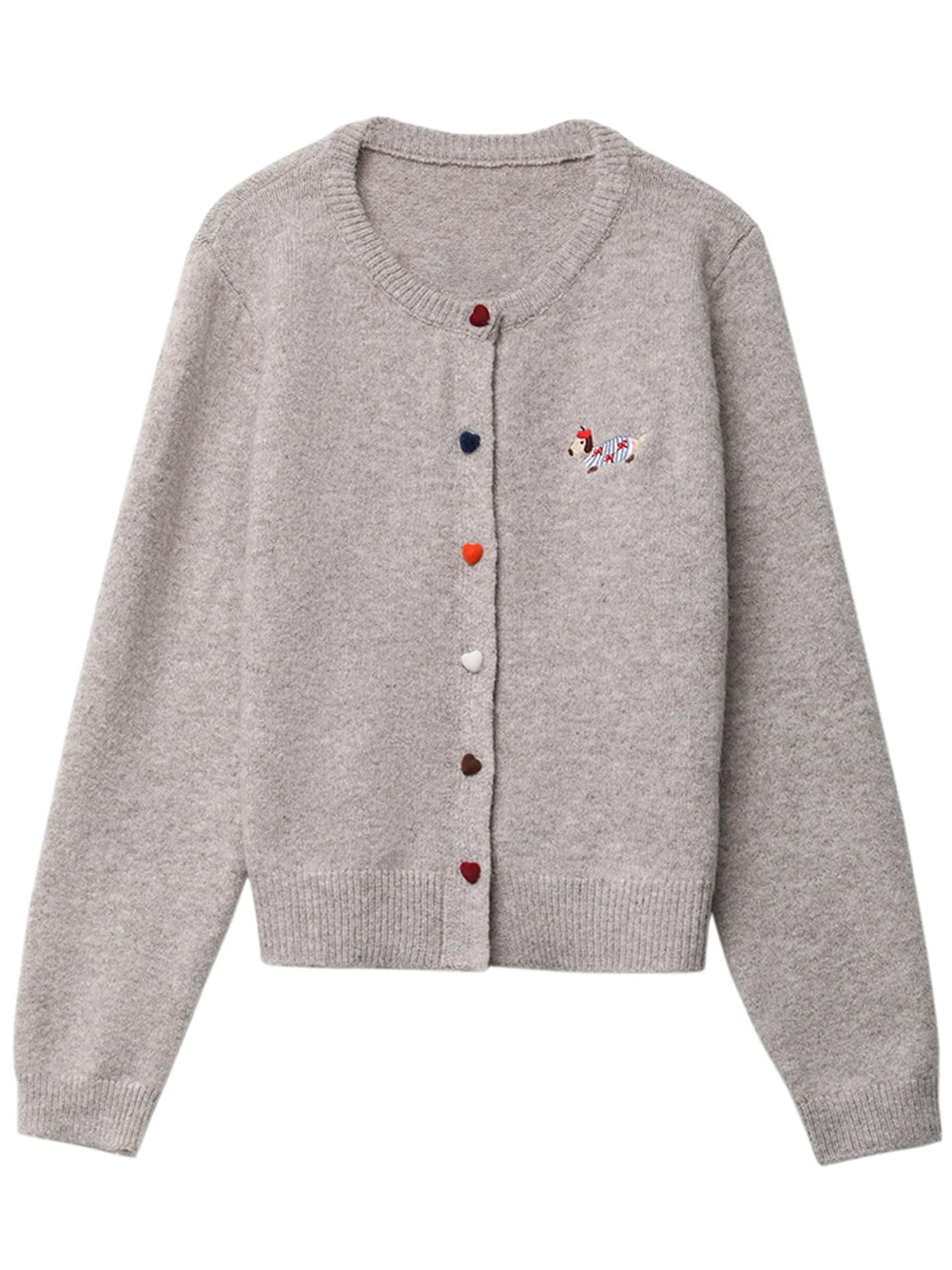 Embroidered Love Button Cardigan – Spring/Autumn 2025 Collection