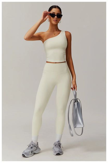 One Shoulder Sports Bra