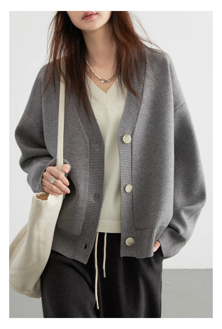 V-Neck Knit Cardigan – Spring 2025