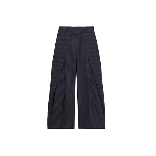 Striped Pleated Wide Leg Pants – Autumn 2025