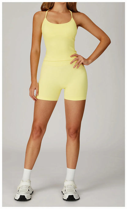 Women’s 2PCS Seamless Yoga Set – Zipper Long Sleeve Crop Top and High Waist Leggings