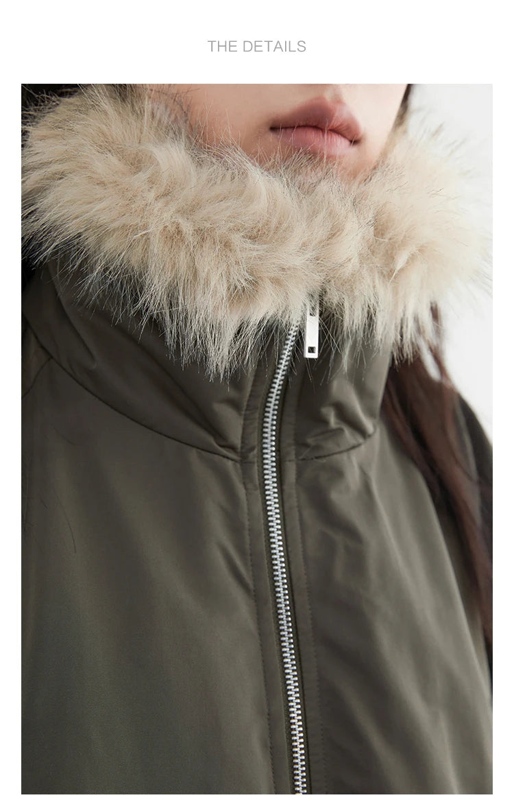 Korean Faux Fur Down Coat – Autumn/Winter 2025 Collection