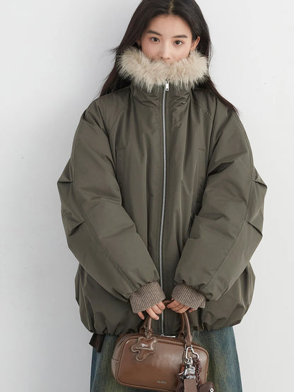 Korean Faux Fur Down Coat – Autumn/Winter 2025 Collection