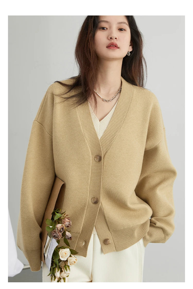 V-Neck Knit Cardigan – Spring 2025