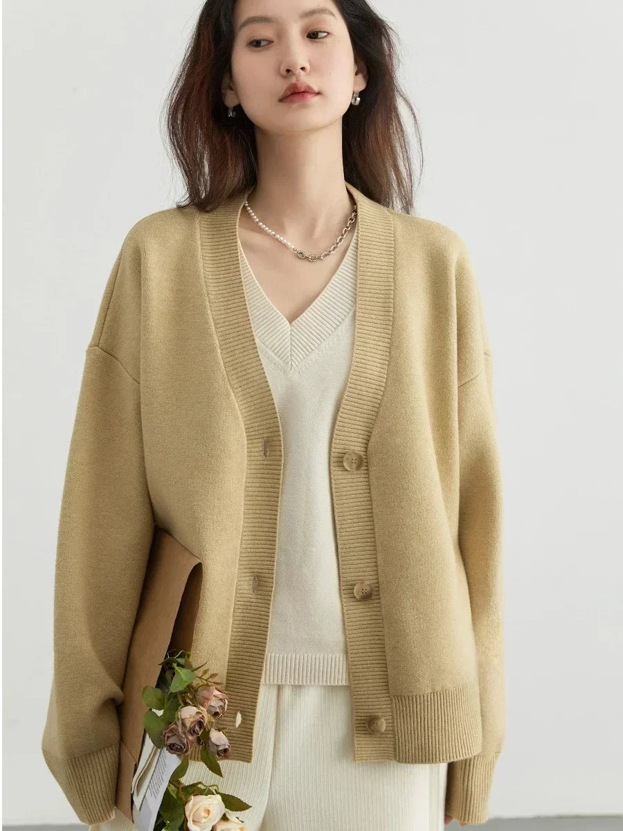 V-Neck Knit Cardigan – Spring 2025