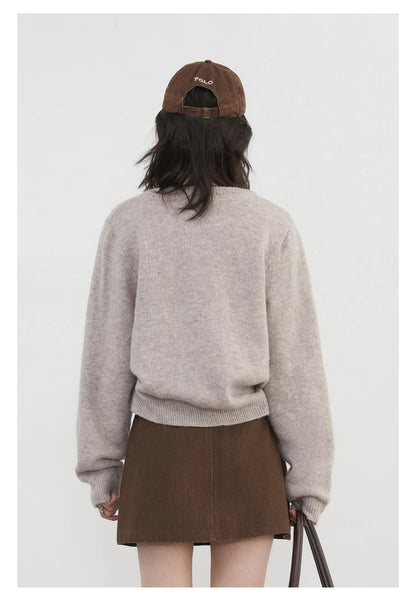 Embroidered Love Button Cardigan – Spring/Autumn 2025 Collection