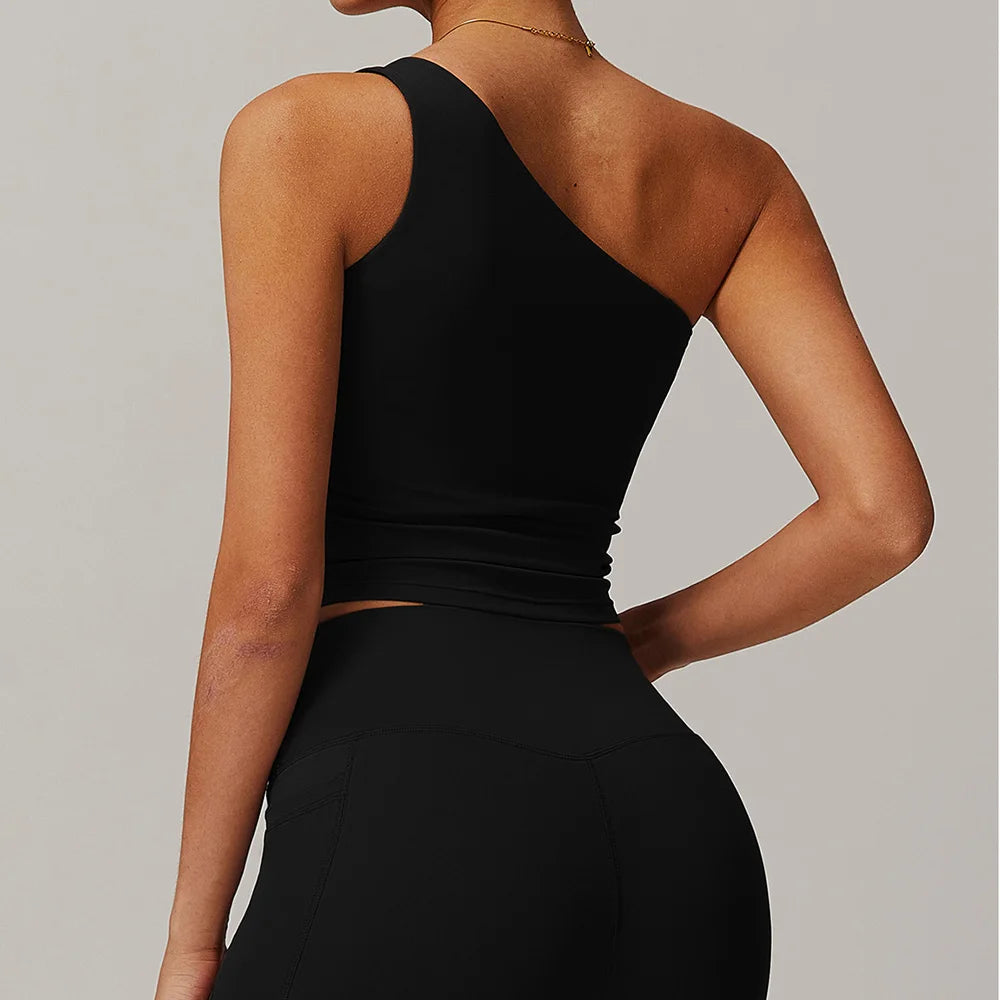 One Shoulder Sports Bra
