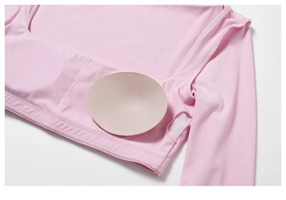 Women’s Long Sleeve Yoga Shirt – Quick-Dry Push-Up Fitness Top