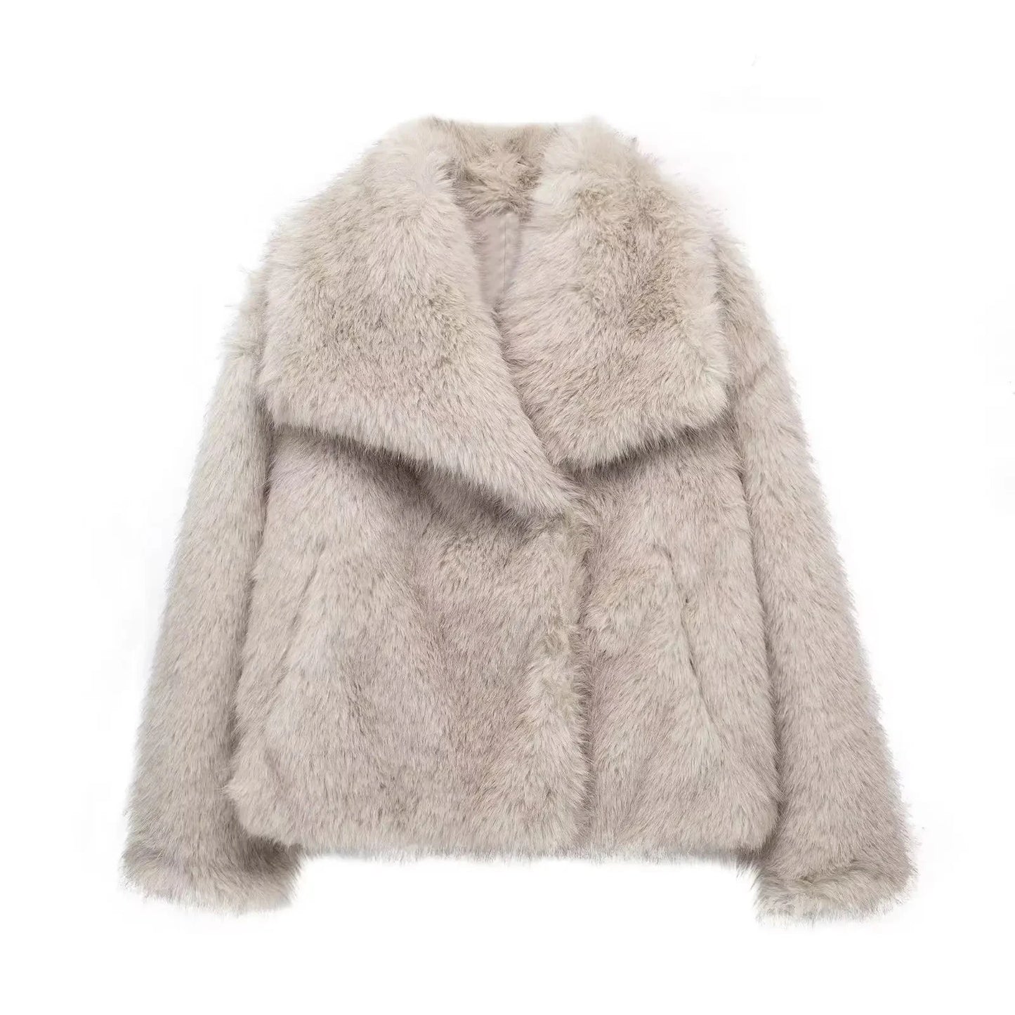 Cropped Faux Fur Coat