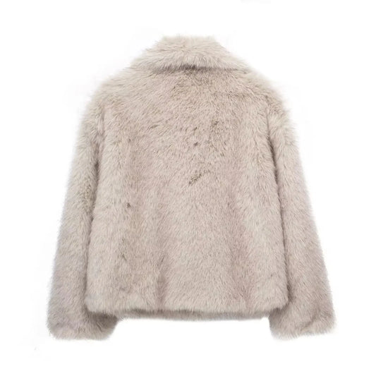 Cropped Faux Fur Coat