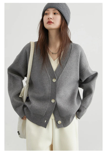 V-Neck Knit Cardigan – Spring 2025