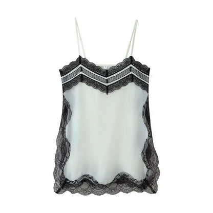 Lace Patchwork V-Neck Top – Summer 2025