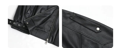 Retro PU Leather Jacket – Spring/Autumn 2025