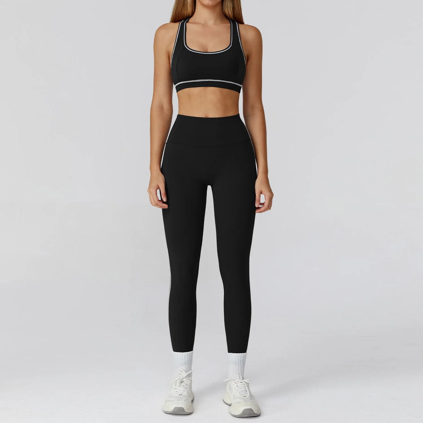 Women’s Seamless Yoga Set – 2/3PCS Fitness Tracksuit with Long Sleeve Jacket and High Waist Leggings