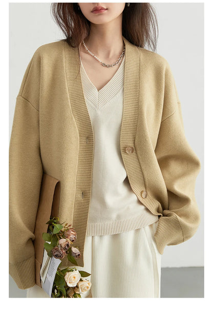 V-Neck Knit Cardigan – Spring 2025