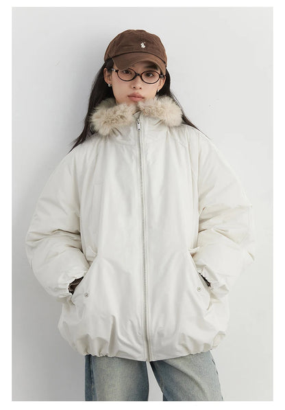 Korean Faux Fur Down Coat – Autumn/Winter 2025 Collection