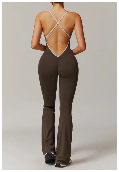 Women’s V-Back Yoga Jumpsuit