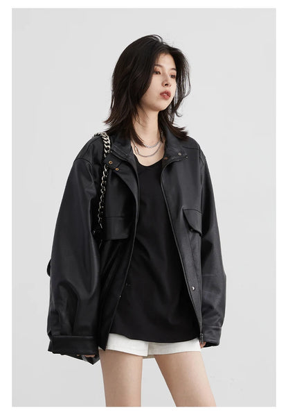 Casual U-Neck Long Sleeve Tee – Spring/Autumn 2025 Collection