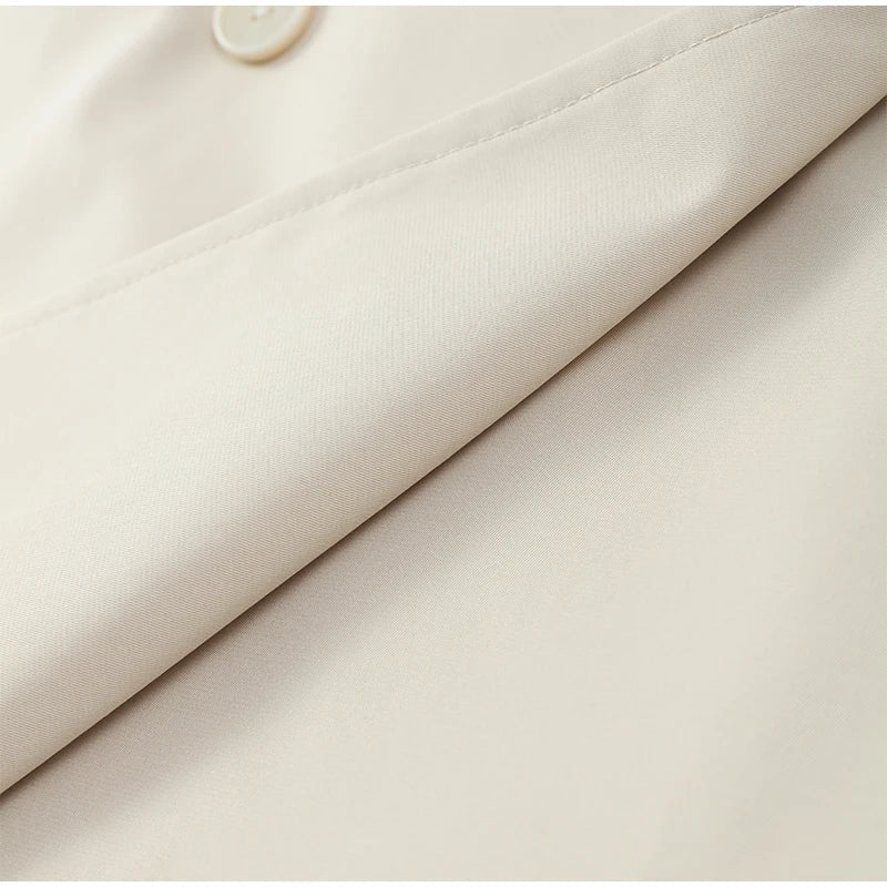 Lace-Up Cropped Trench Coat – Fall 2025