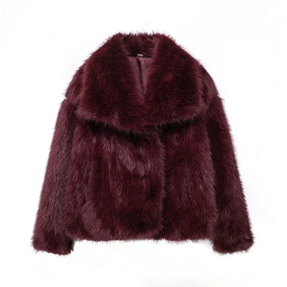 Cropped Faux Fur Coat