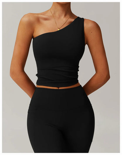 One Shoulder Sports Bra