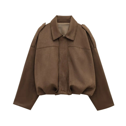 Faux Suede Jacket Women