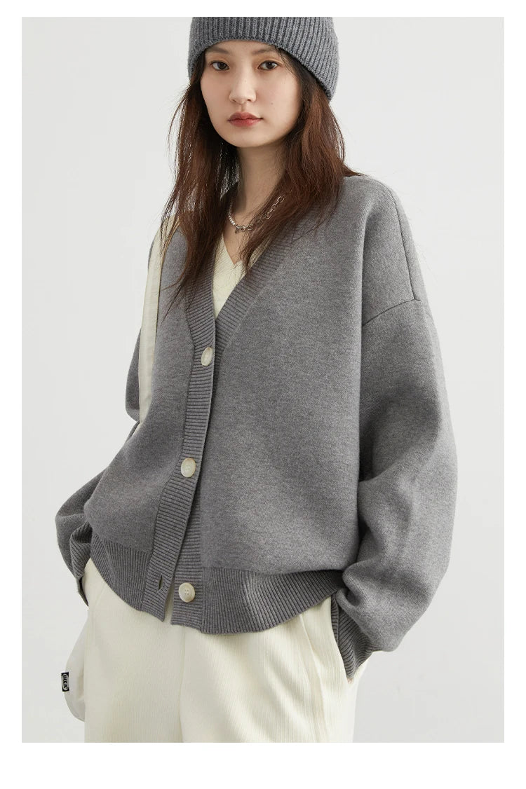 V-Neck Knit Cardigan – Spring 2025