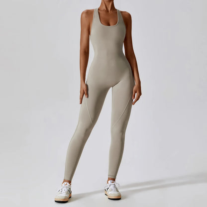 Women’s Yoga Jumpsuit – Push-Up Activewear Bodysuit