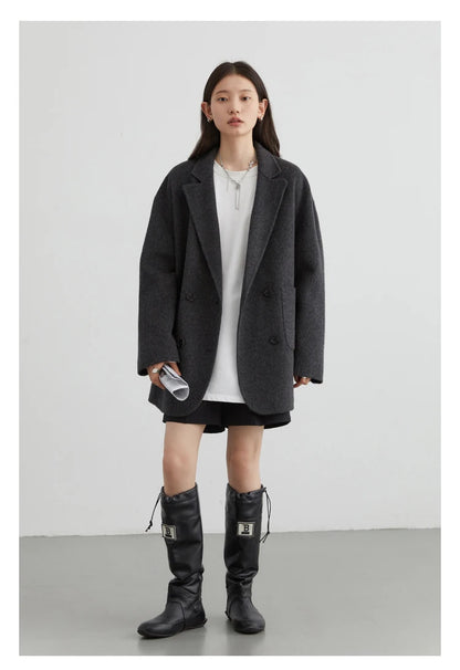 Double-Breasted Wool Coat – Winter 2025